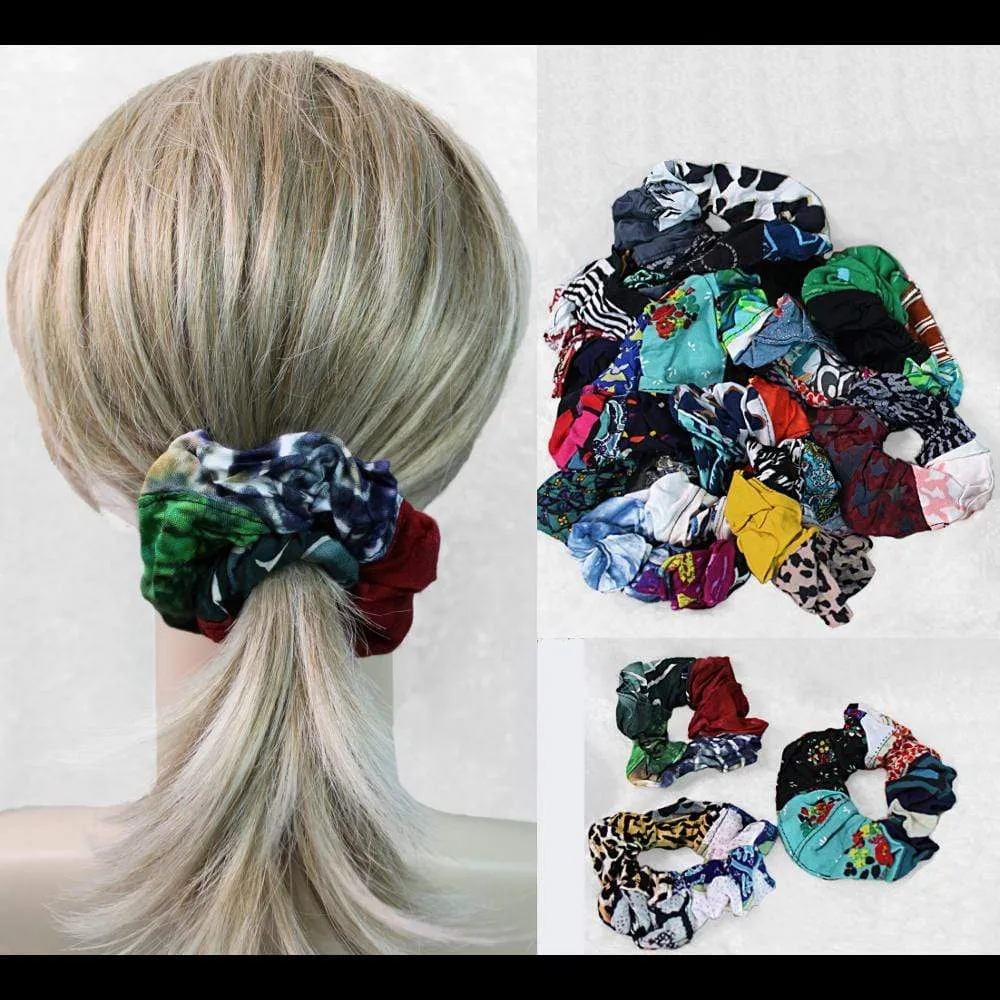 25 Patchwork Hair Scrunchies ($1.23 each)