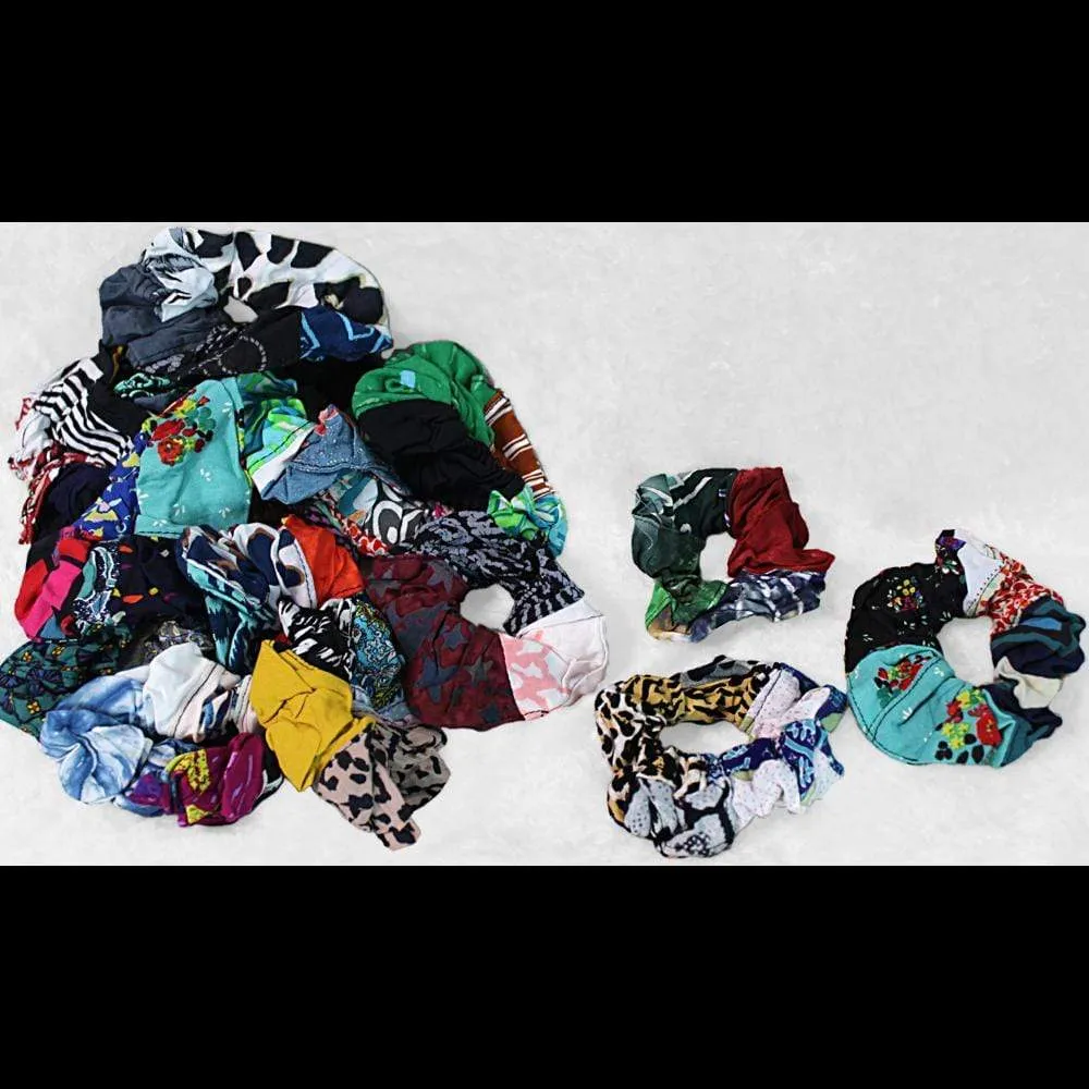 25 Patchwork Hair Scrunchies ($1.23 each)