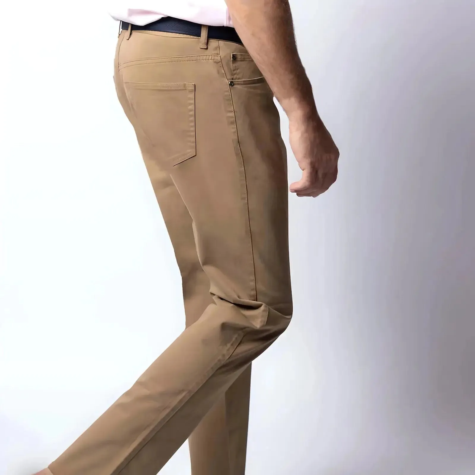 365 | Chestnut Stretch Cotton Sateen 5 Pocket Pants