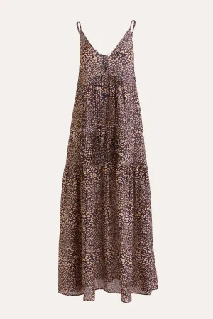 Adley Leopard Print Silk Cami Dress