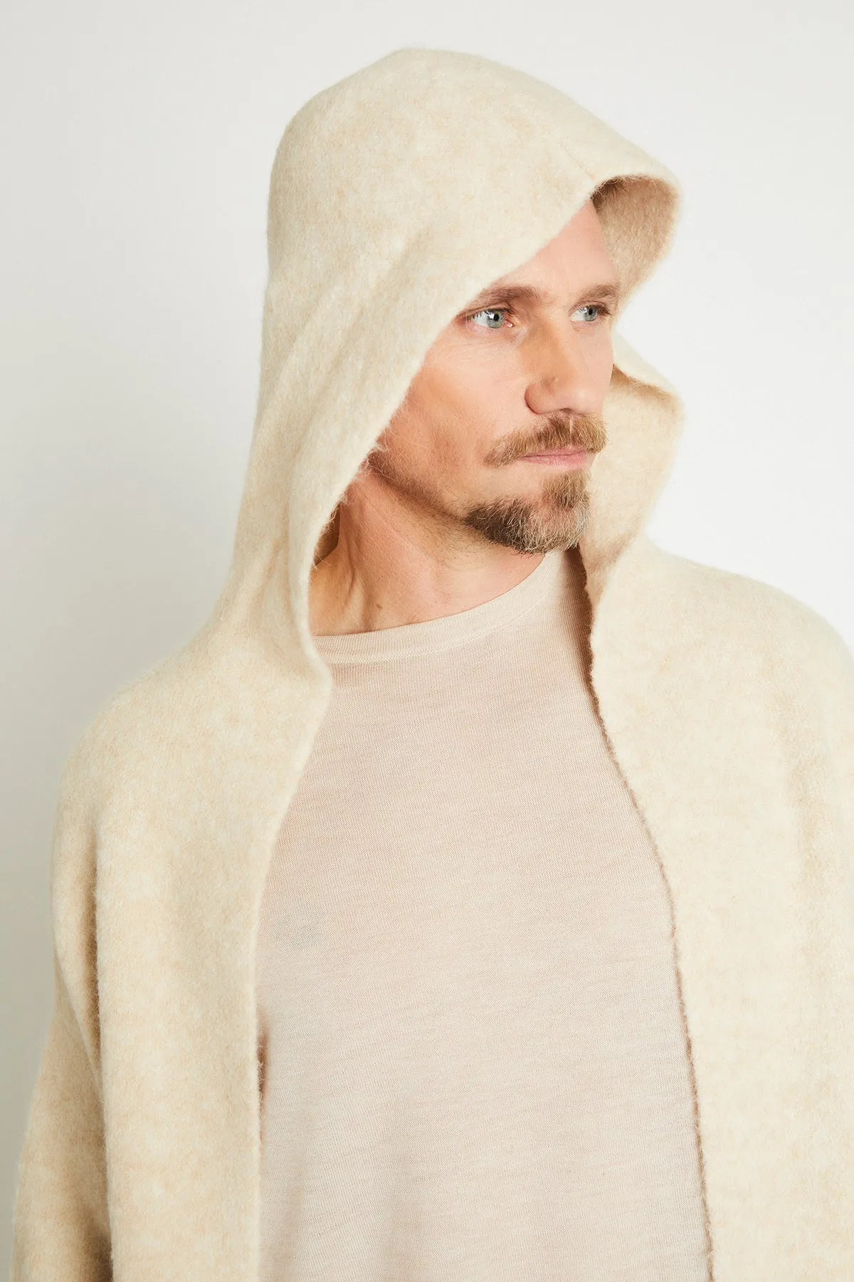   Beryll Alvaro Cashmere Blend Coat with Hood | Marshmallow