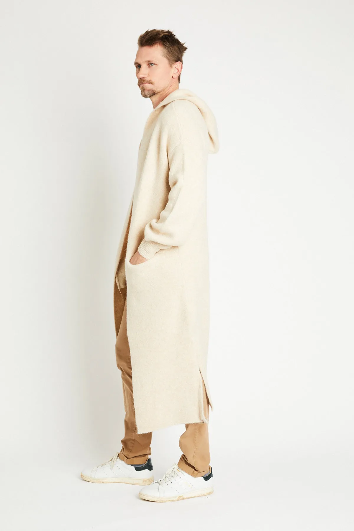   Beryll Alvaro Cashmere Blend Coat with Hood | Marshmallow