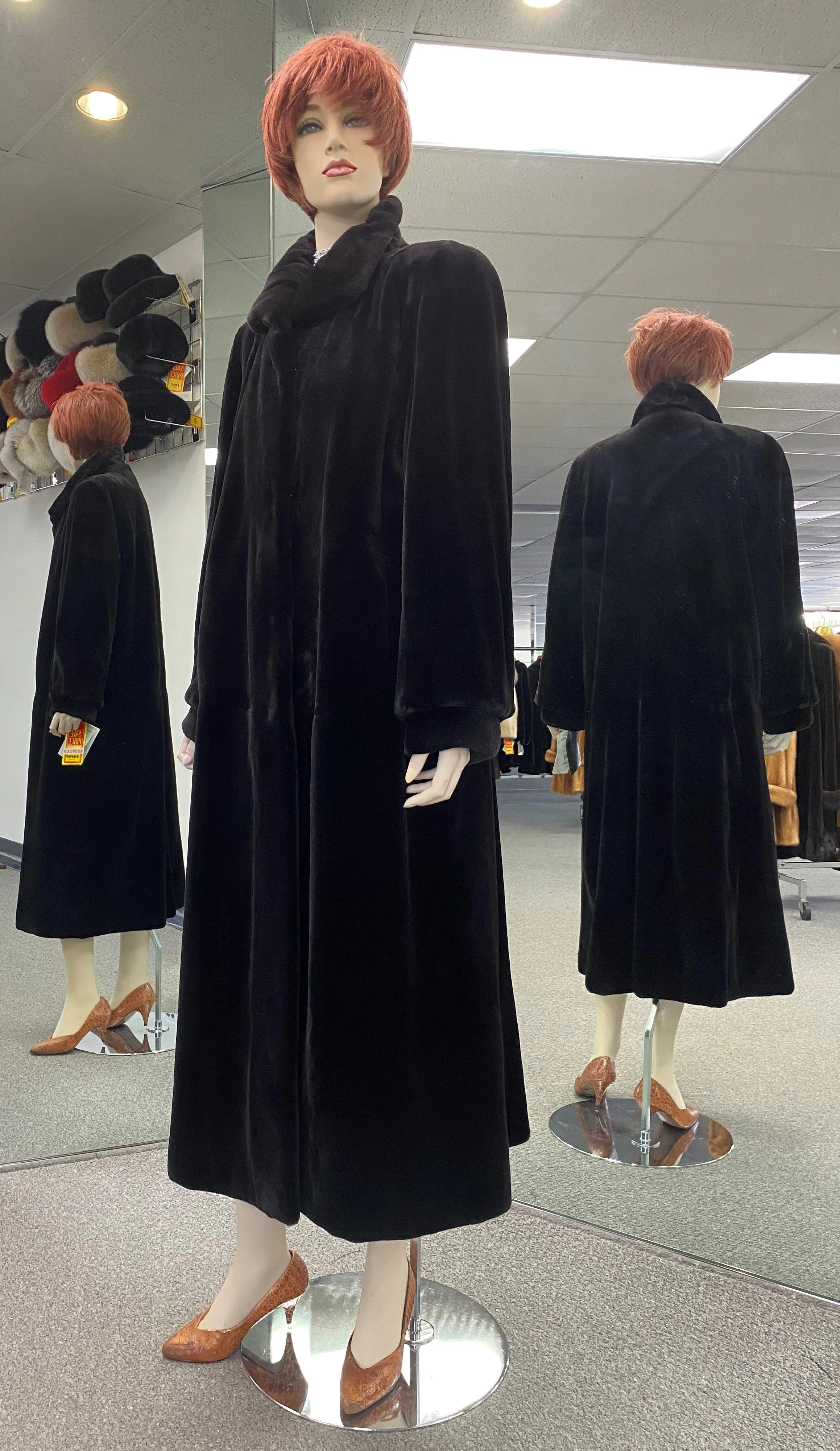 Black Sheared Mink Coat