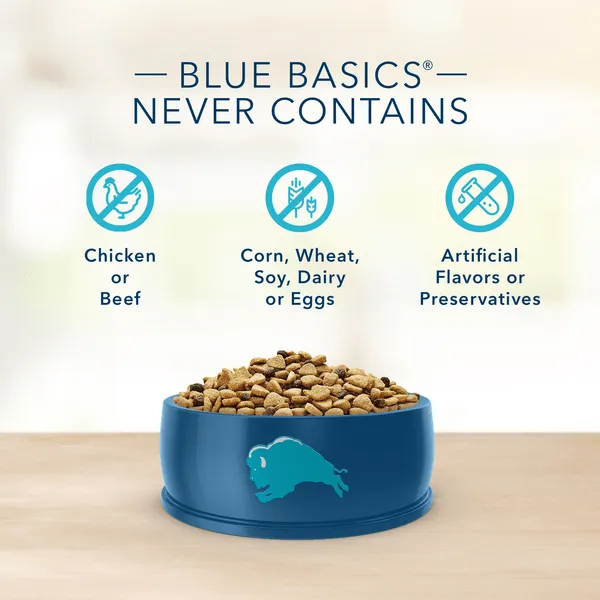 BLUE Basics Skin & Stomach Care Grain-Free Turkey & Potato Recipe Dry Dog Food, 24lb