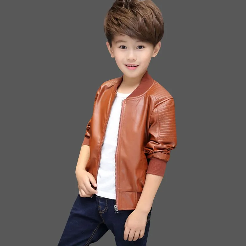 Boys Leather Jacket - Black