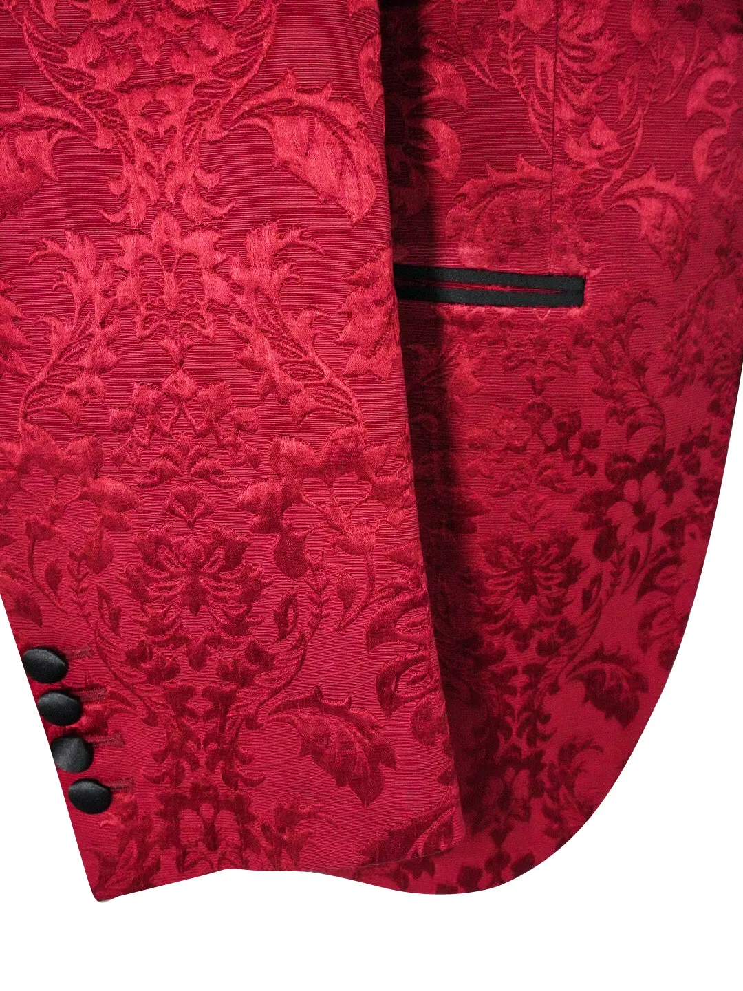 Burgundy & Black Fiore Dinner Jacket