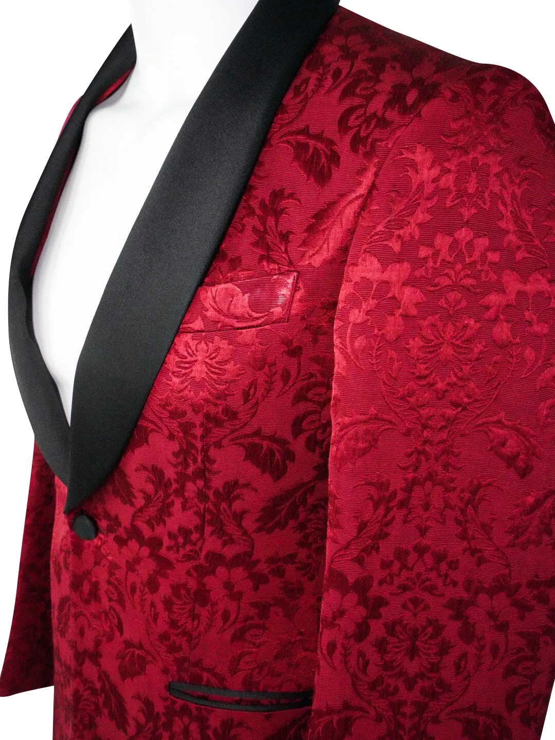 Burgundy & Black Fiore Dinner Jacket