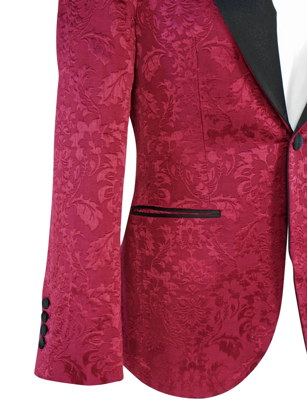 Burgundy & Black Fiore Jacket