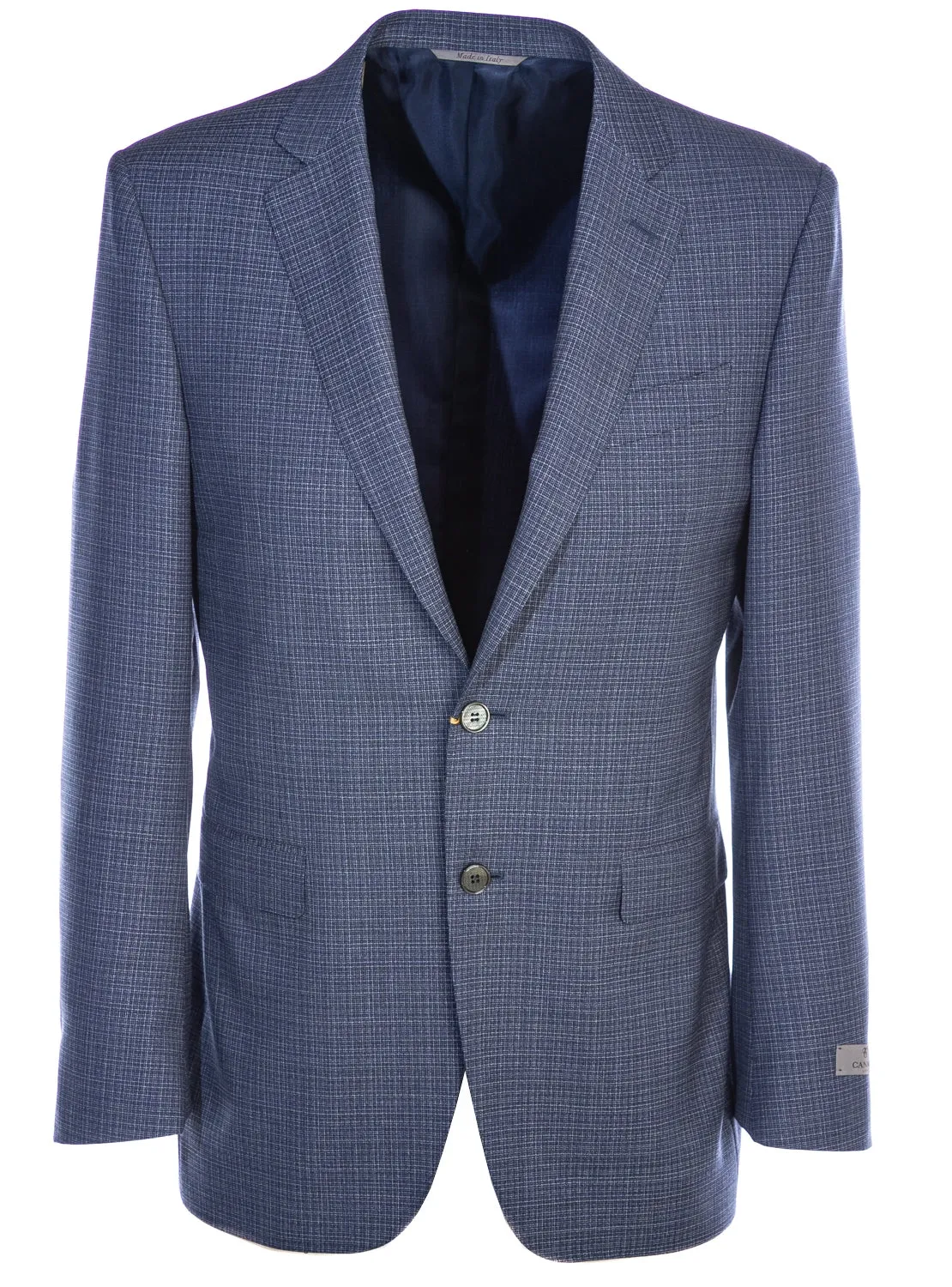 Canali Weave With Notch Lapel Suit in Blue