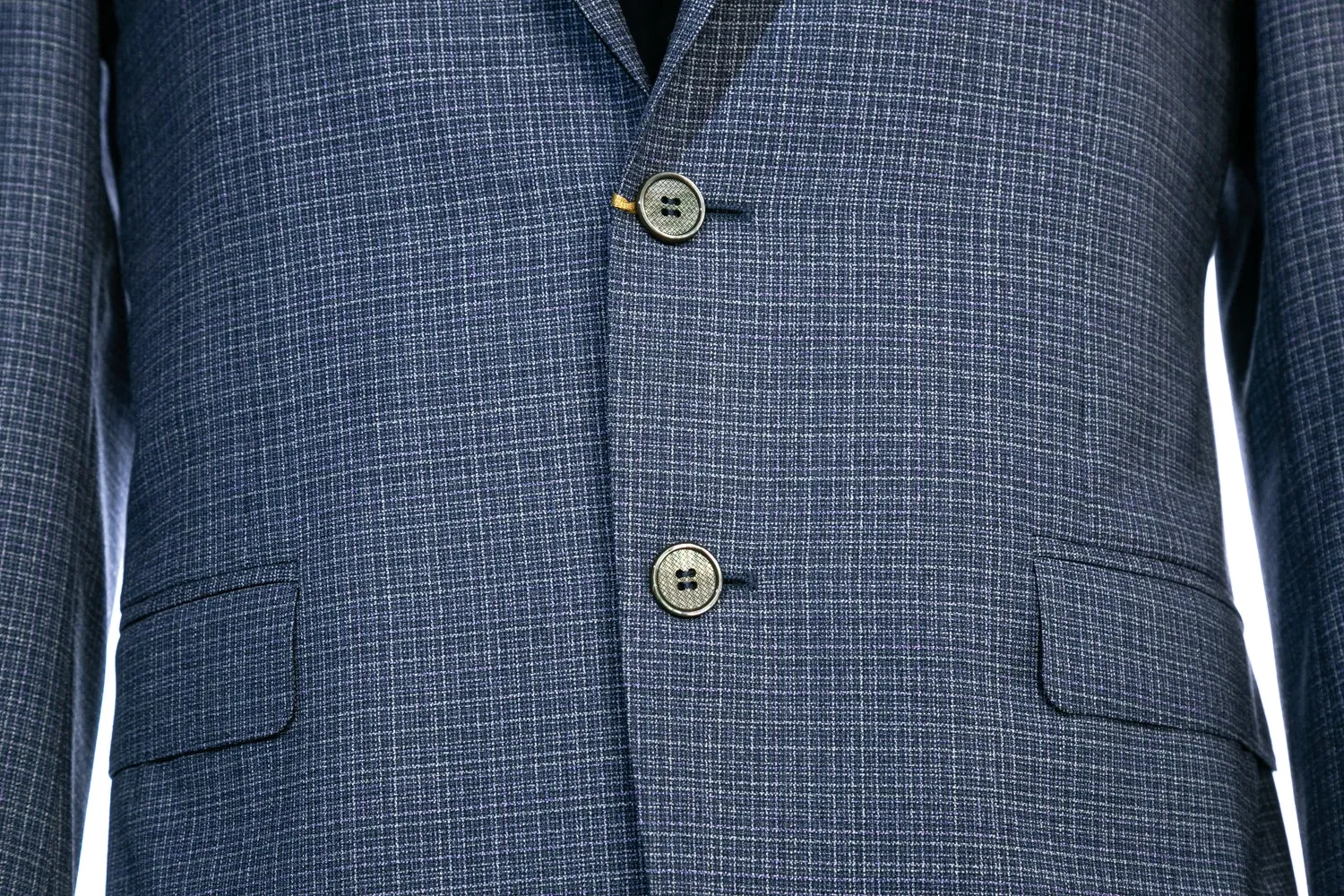 Canali Weave With Notch Lapel Suit in Blue