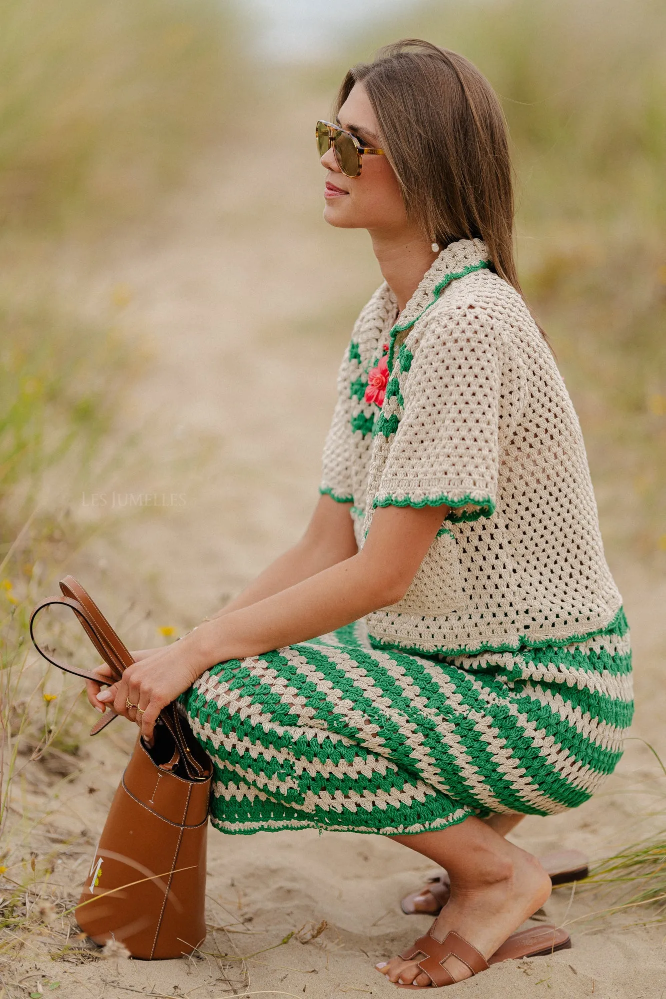 Chiara crochet set green