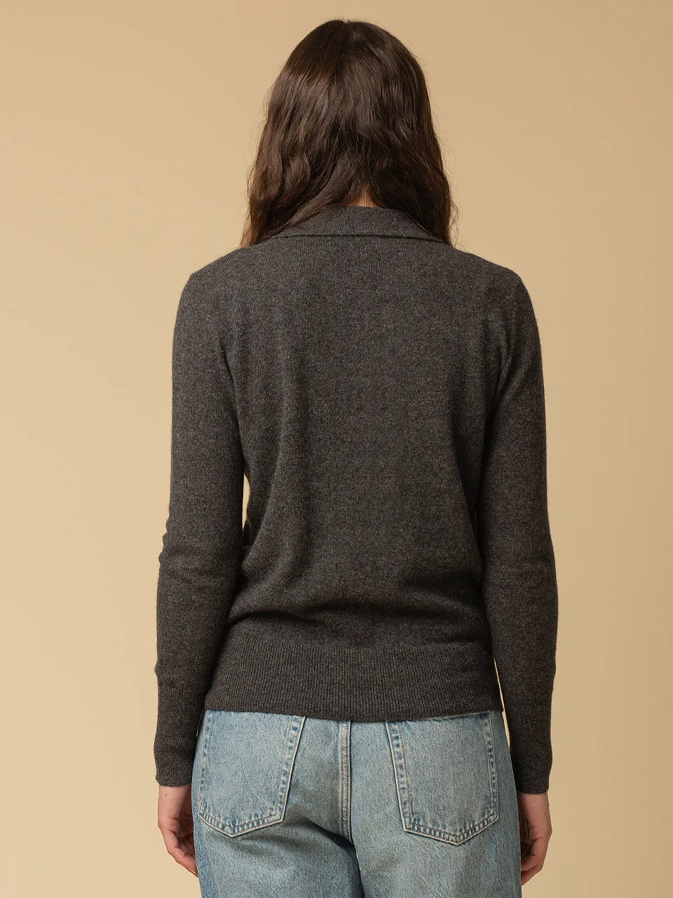 Classic Polo Sweater_Graphite