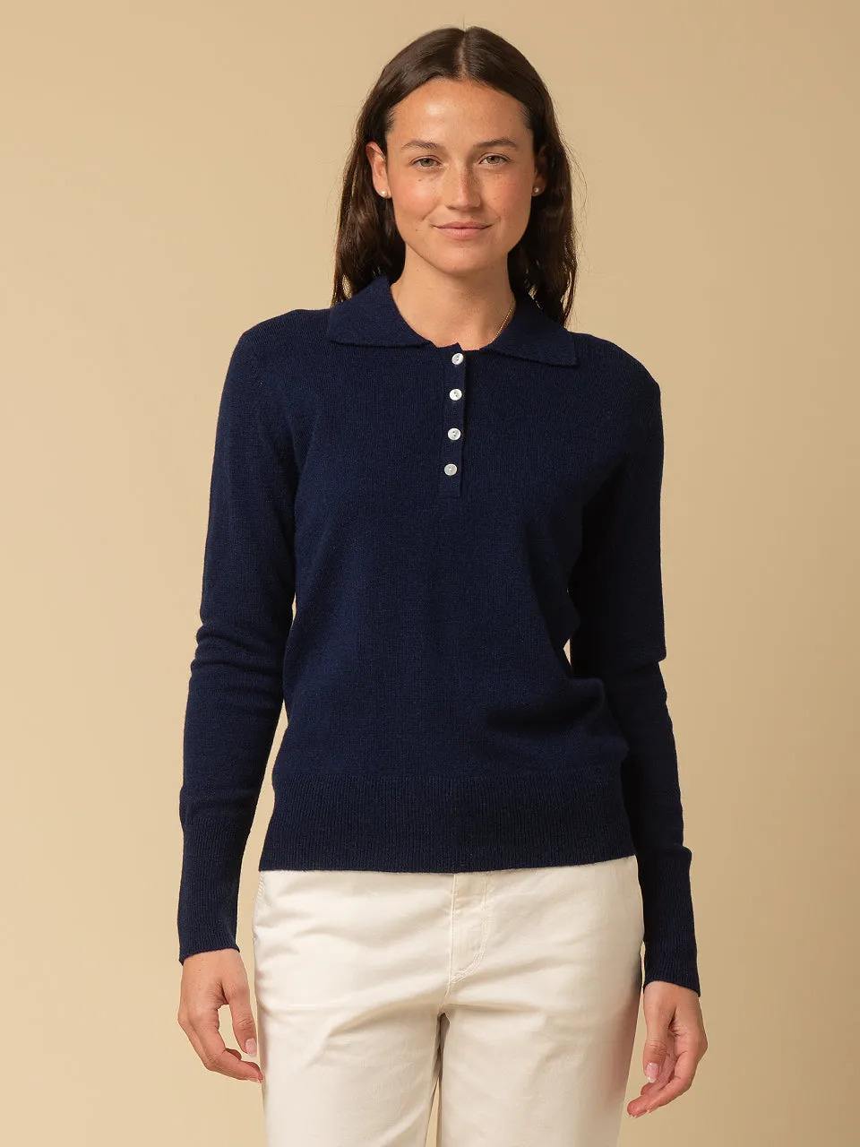 Classic Polo Sweater_Navy