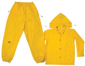 CLC R102X Rain Suit, XL, 170T Polyester, Yellow, Detachable Collar :EA: QUANTITY: 1