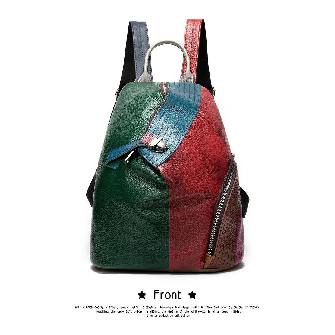 ExoticLuxe Patchwork Leather Mini Backpack