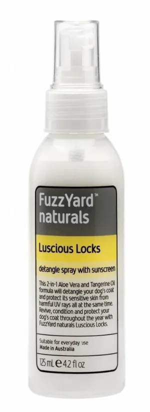 FuzzYard Luscious Locks Detangle Spray with Sunscreen for Dogs 125ml