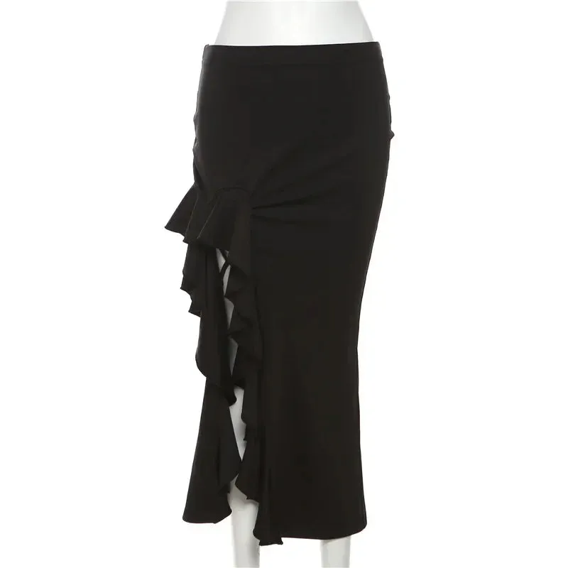 Gina High Waist Mid Skirt