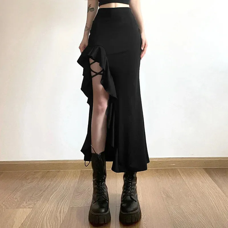 Gina High Waist Mid Skirt