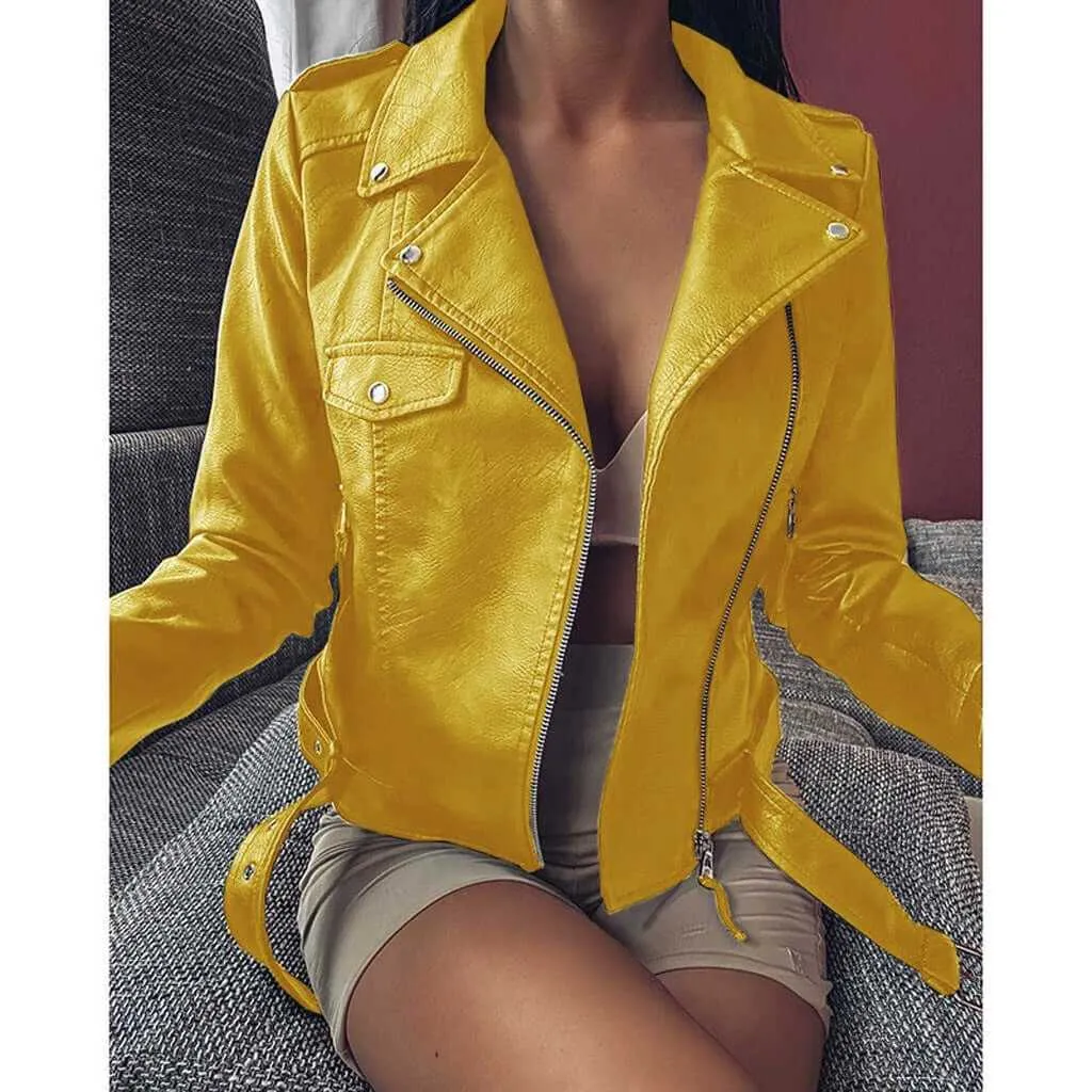 Glow Chic's Plus Size Short PU Leather Jacket