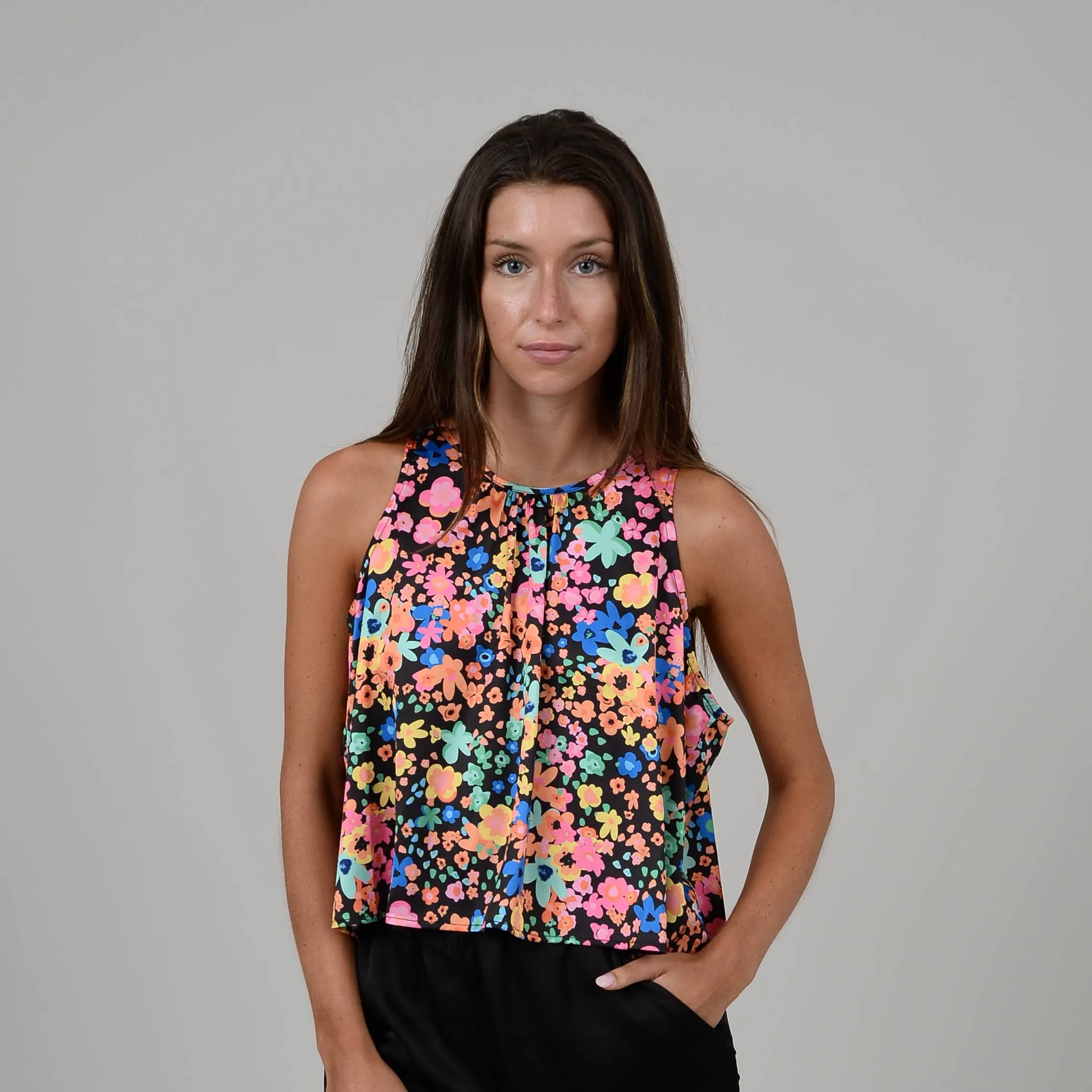 HEINIE SLEEVELESS PRINTED TOP