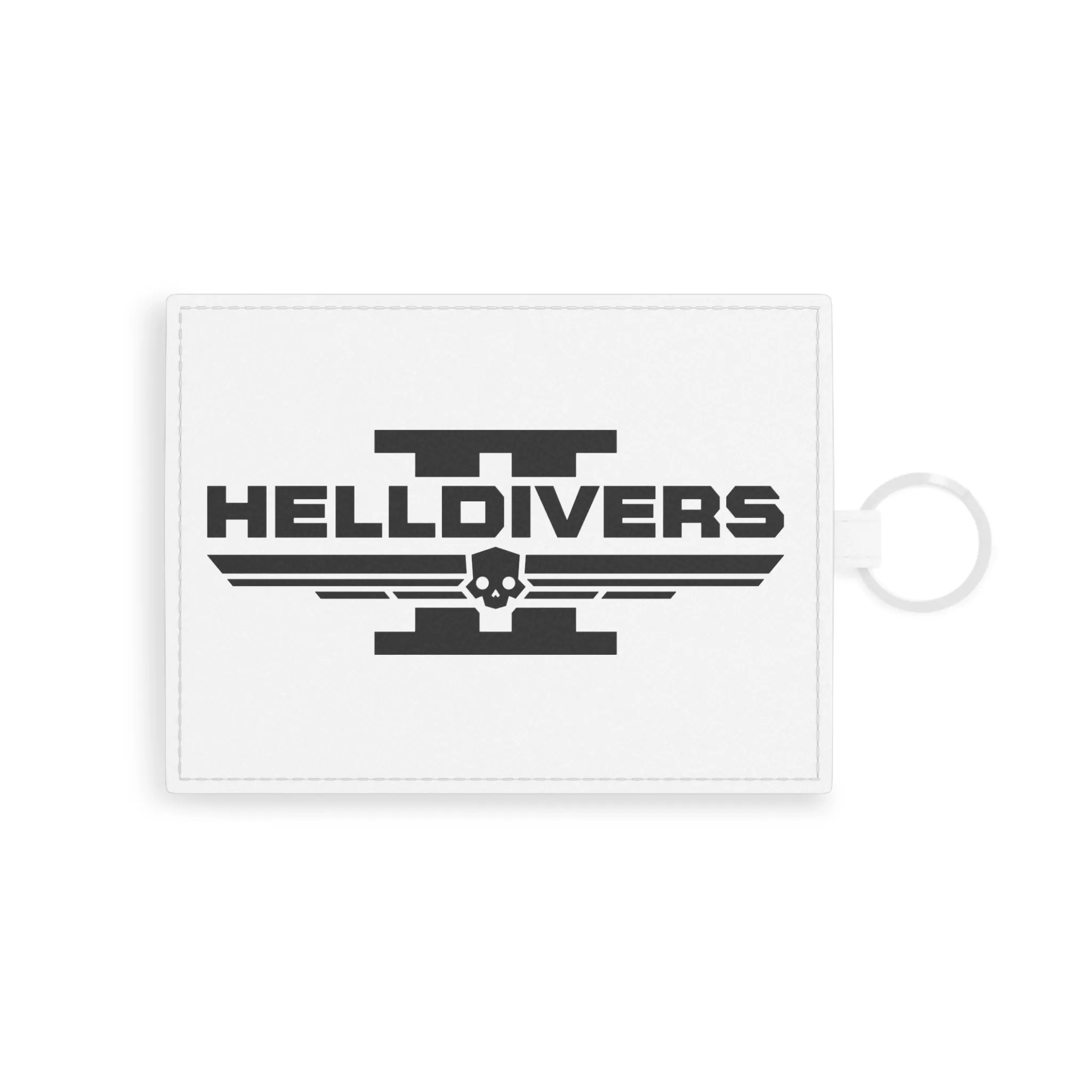 Helldivers 2 Premium Saffiano Leather Card Holder – Ideal Gift for Gamers | White Wallet with Game Logo for Cards | Perfect for Birthdays, Valentines, and Christmas