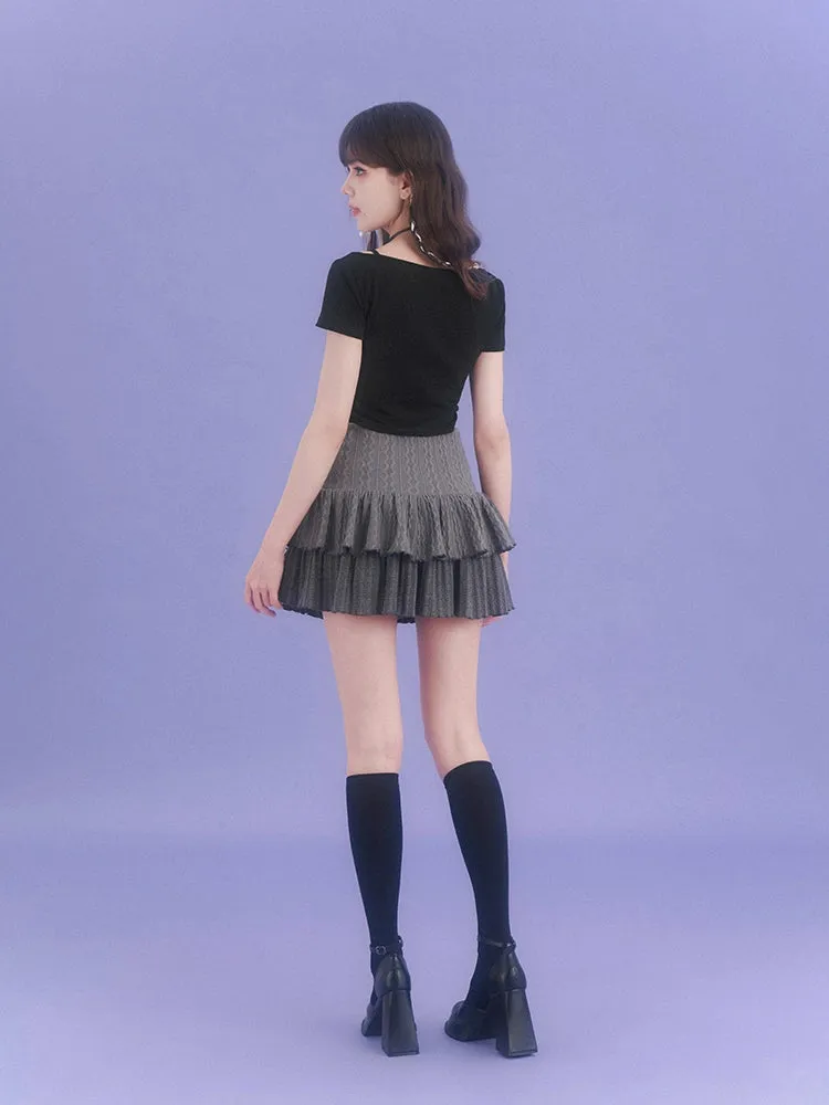 High waist cake skirt【s0000007393】