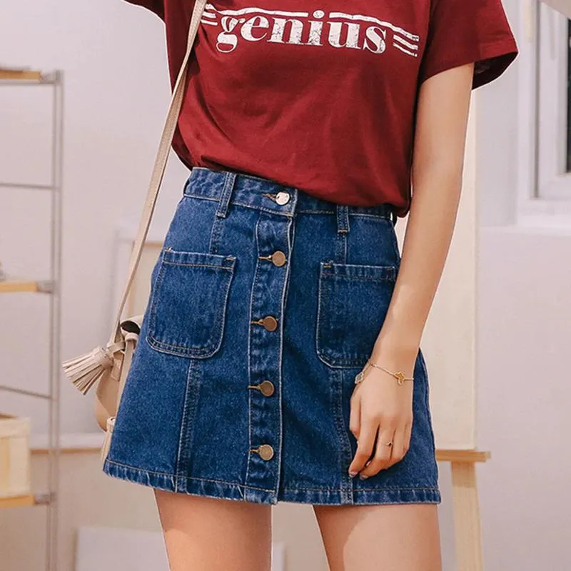 High Waist Denim Skirt