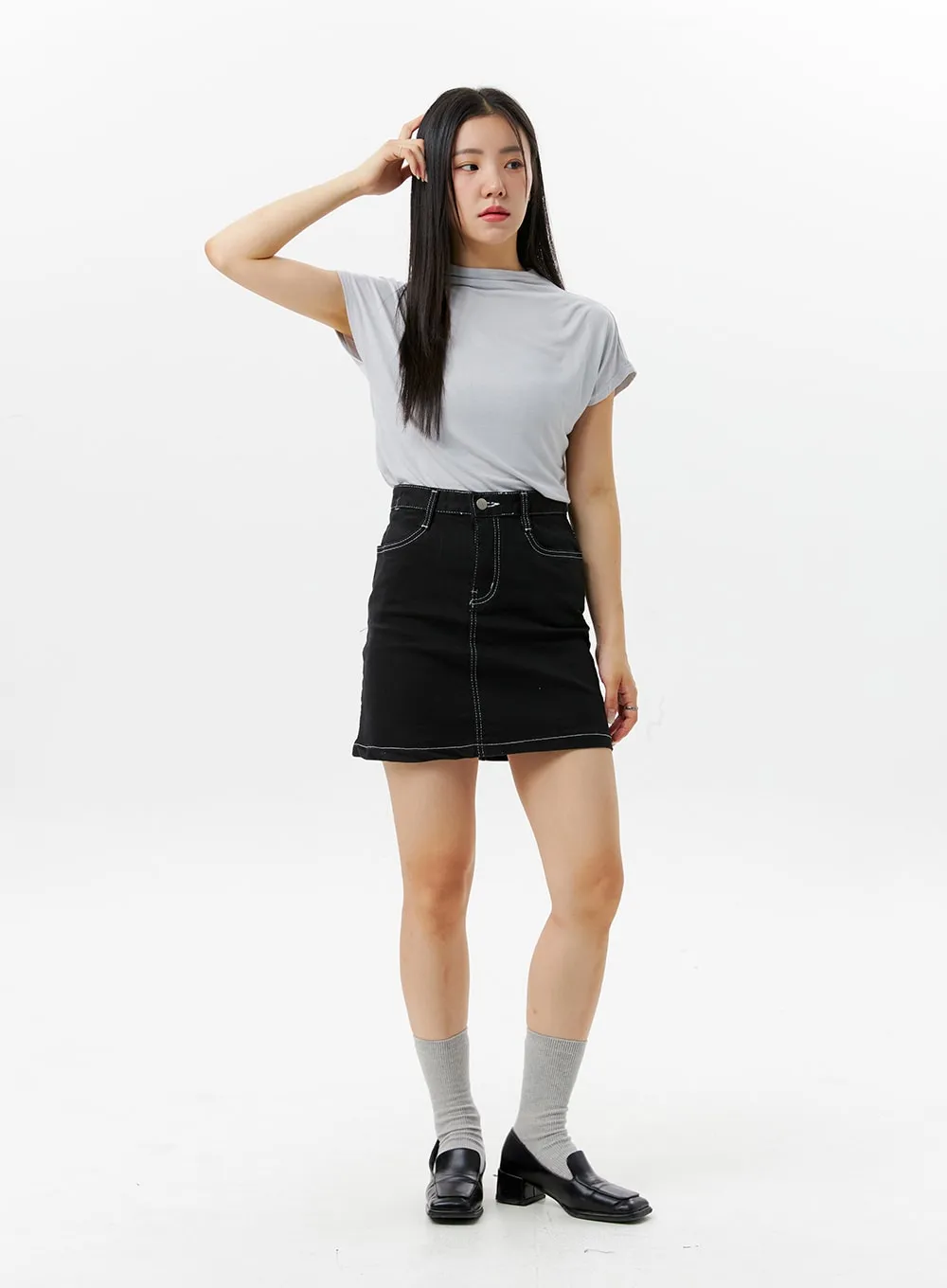 High Waist Mini Skirt OG302