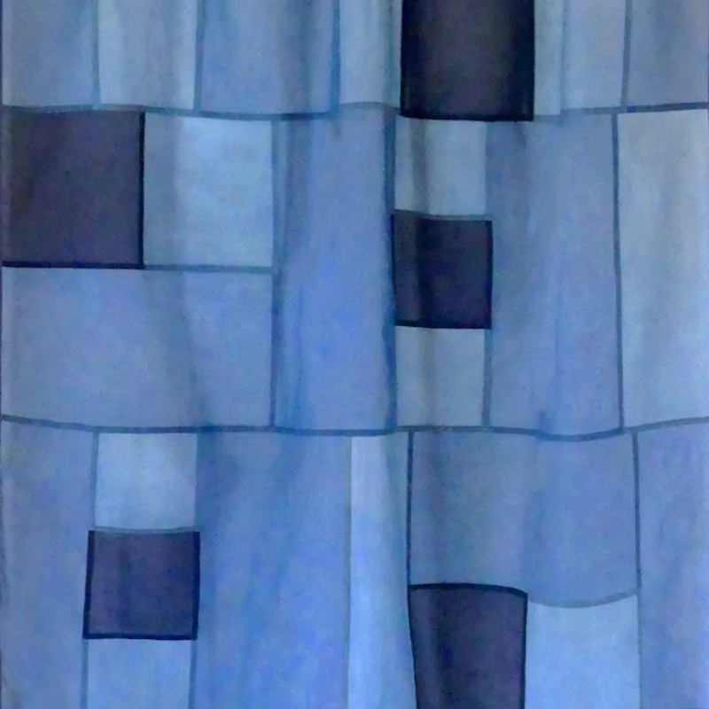 Indigo Pojagi curtain