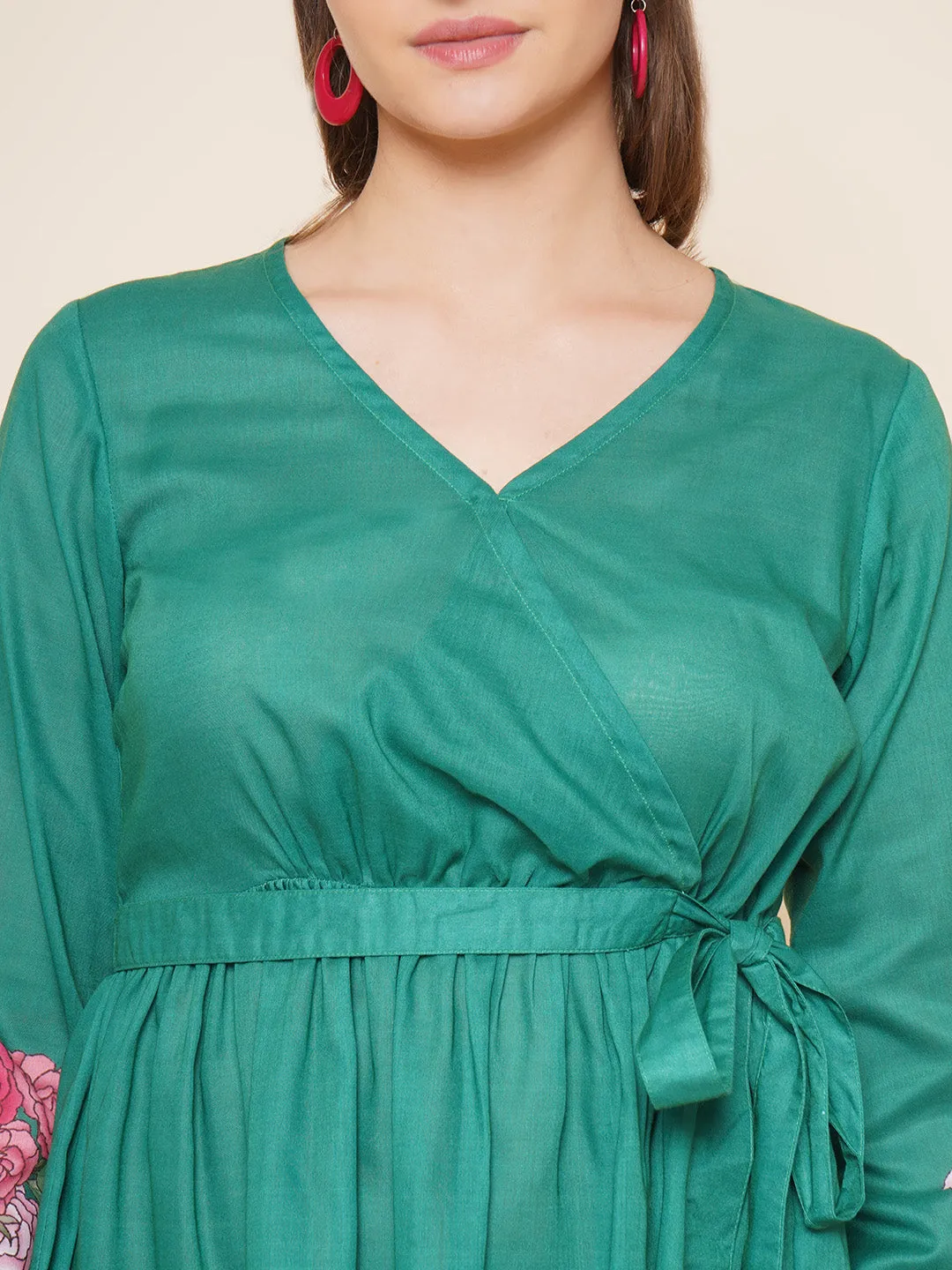 Jashvi Green Printed Top