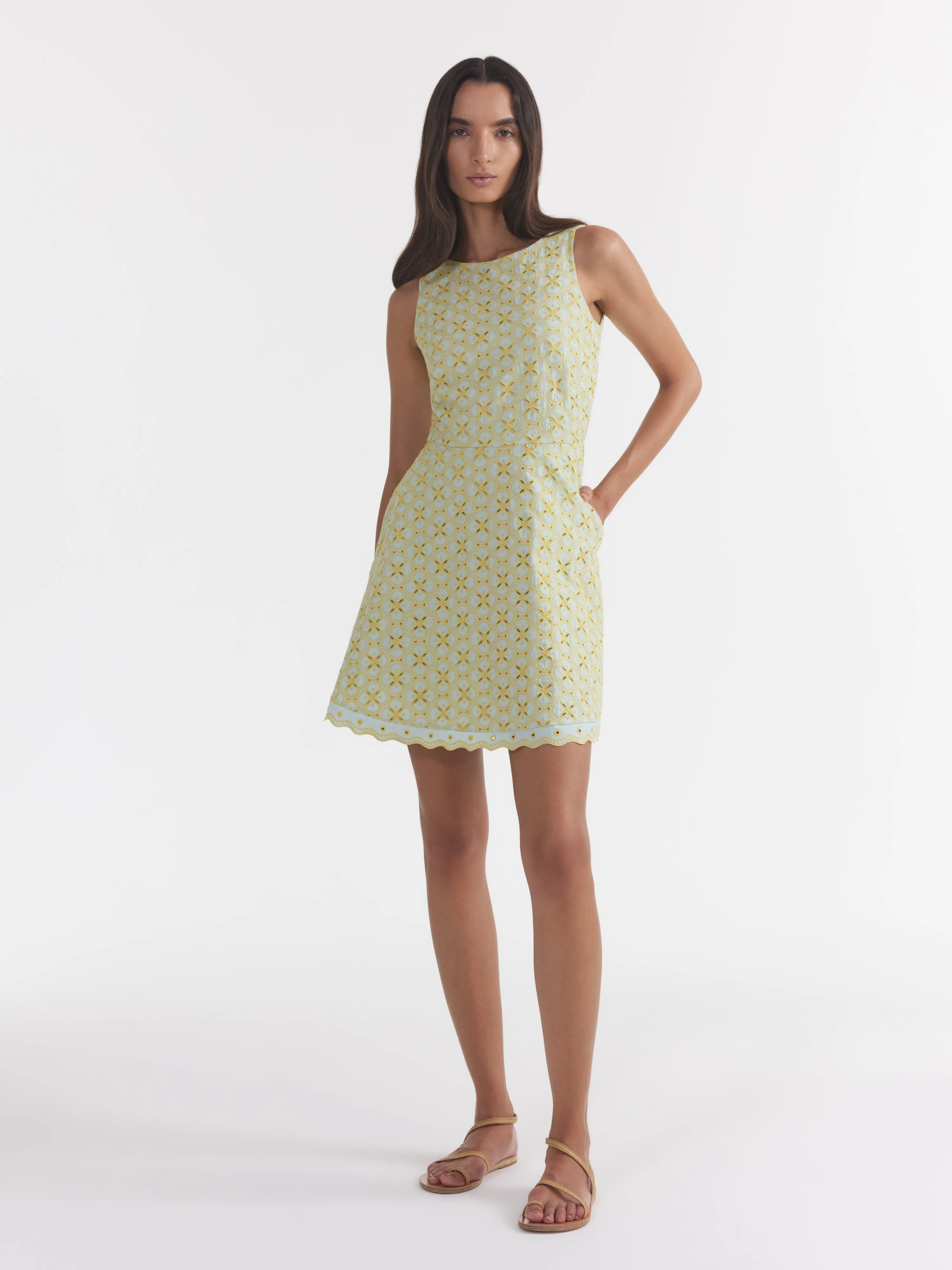 Jess E Dress in Duckegg Citrine