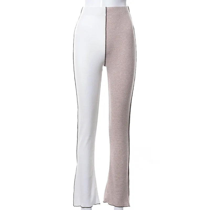 Kenley Patchwork High Rise Flare Pants