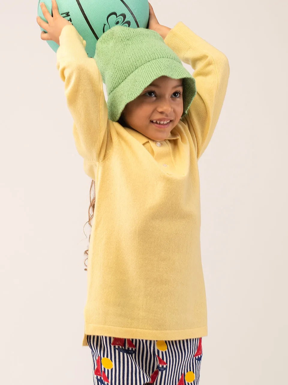 Kids Polo Sweater_Yellow