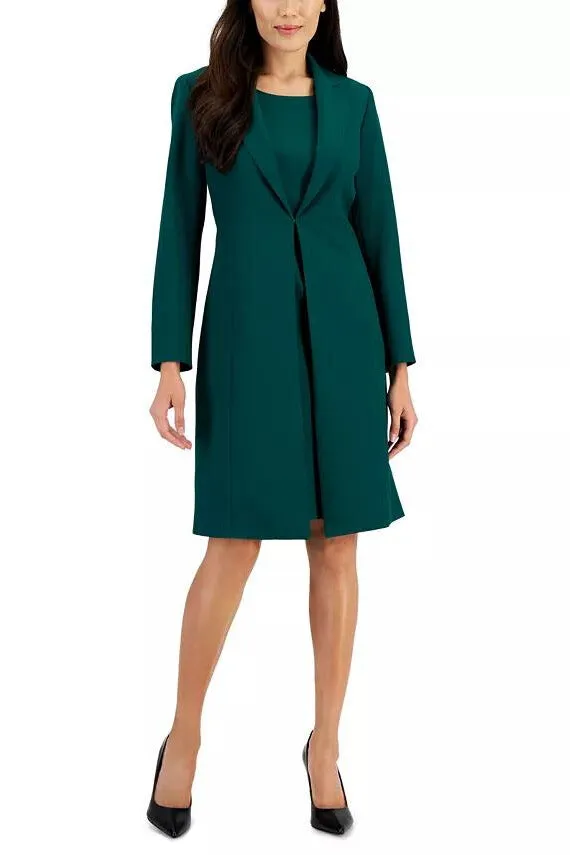 Le Suit Crepe Topper Jacket & Sheath Dress Suit