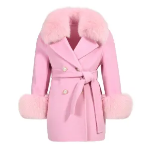 London Pink Cashmere Kids Coat