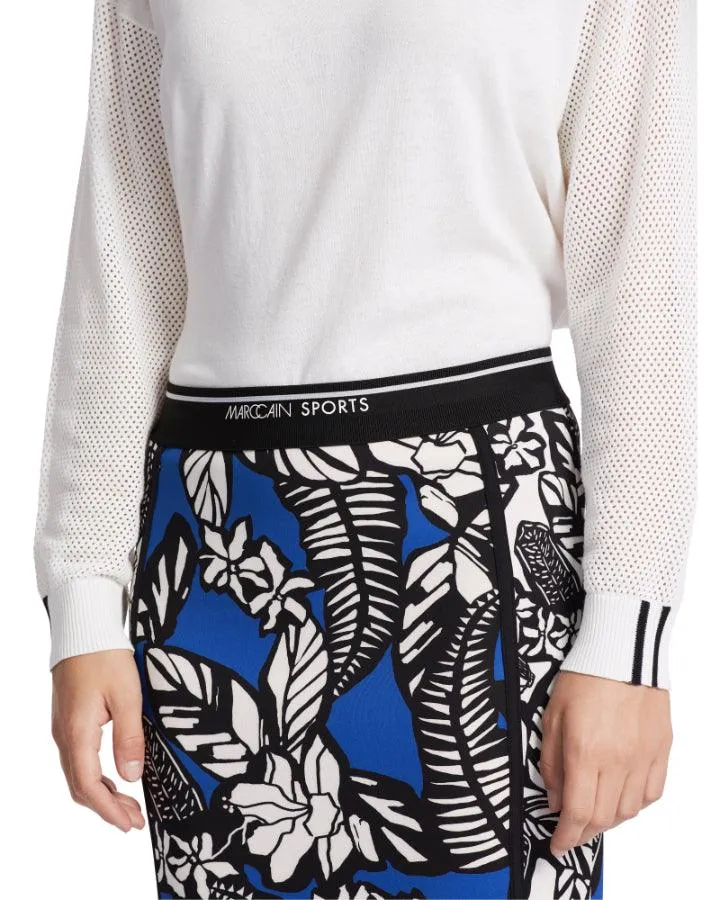 Marc Cain Floral Pattern Mix Mini Skirt