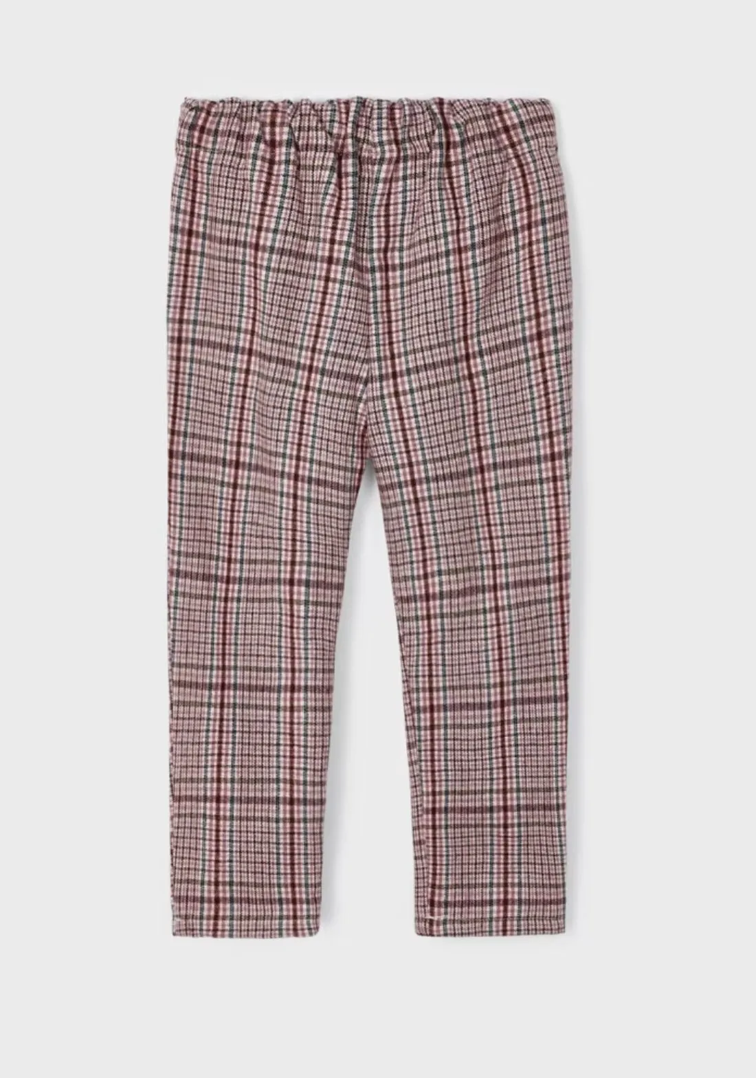 Mayoral Girls Orchid Plaid Belted Pants