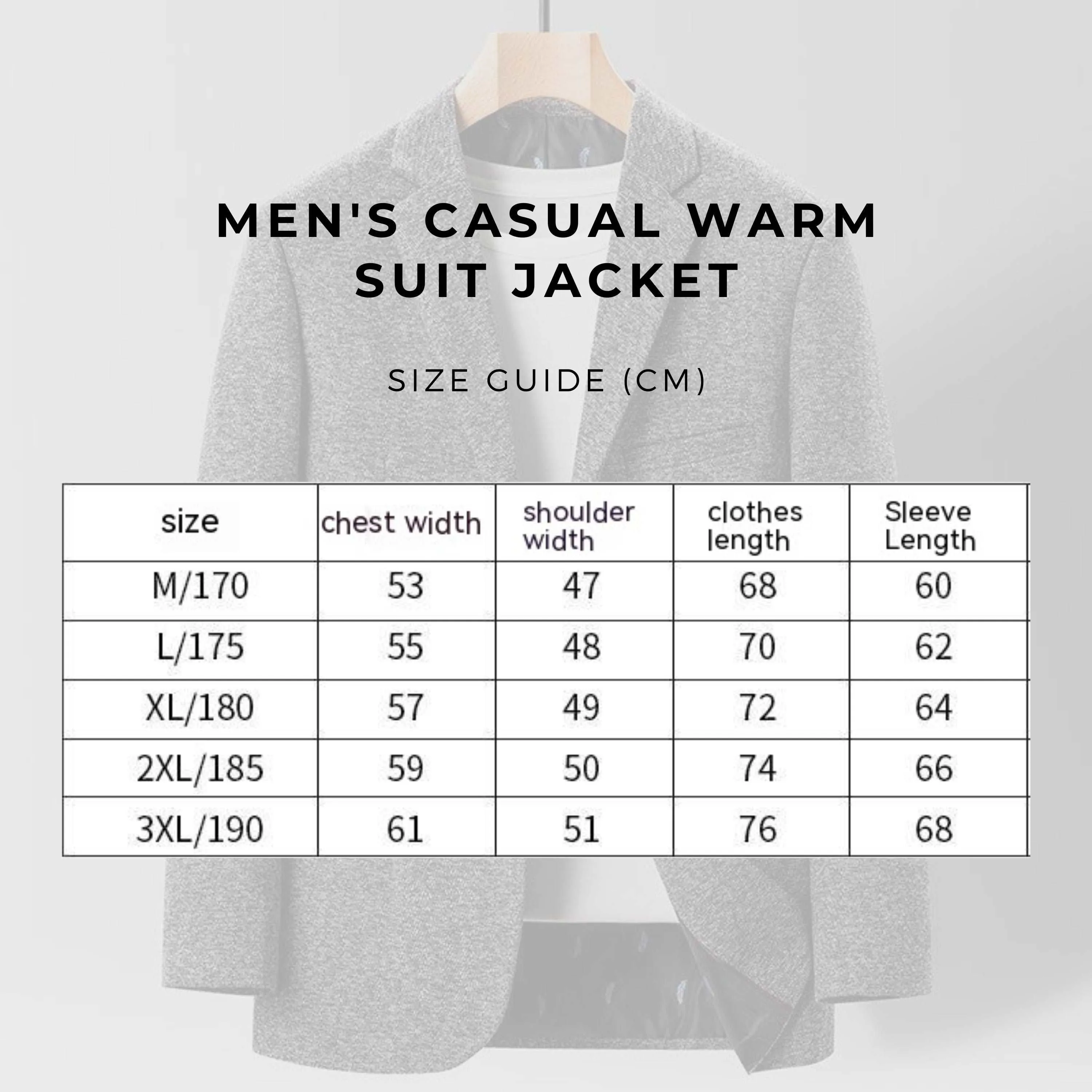 Men's Casual Warm Suit Jacket