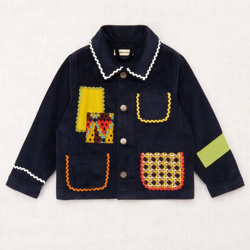 Misha & Puff - Corduroy patchwork chore coat - Ink