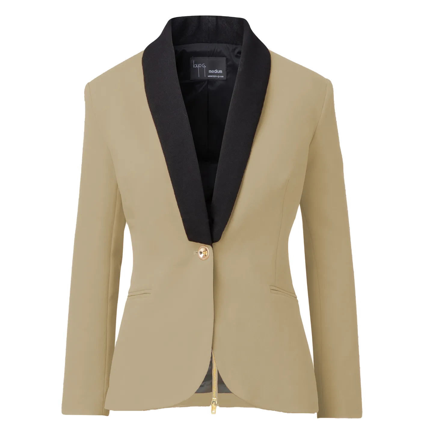 Rebellious Stretch Boss Blazer - Caramel Pop