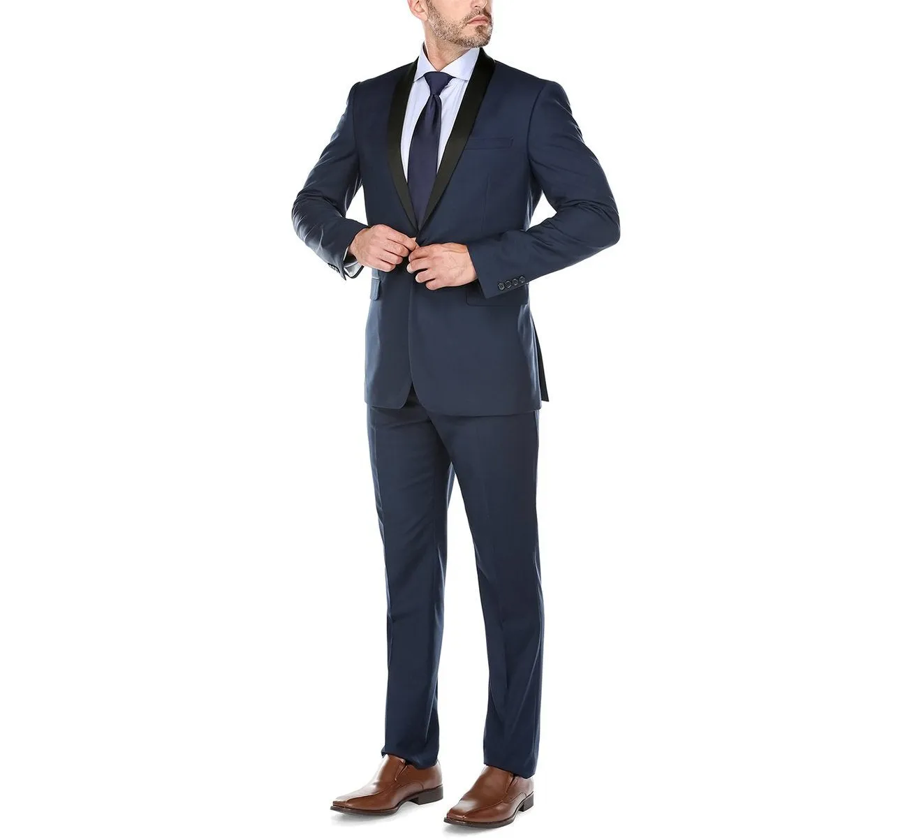 RENOIR 2-Piece Slim Fit Shawl Lapel Tuxedo Suit 201-19