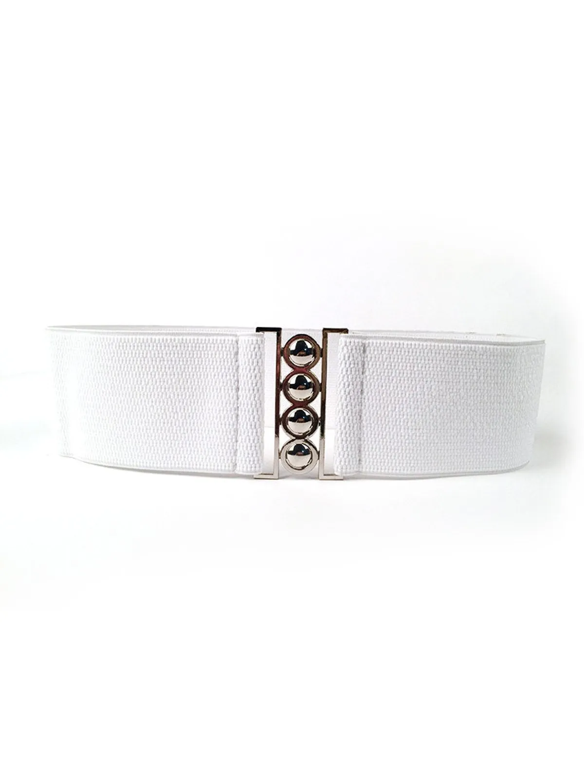 Retro Wide Elastic Stretch Buckle Waistband