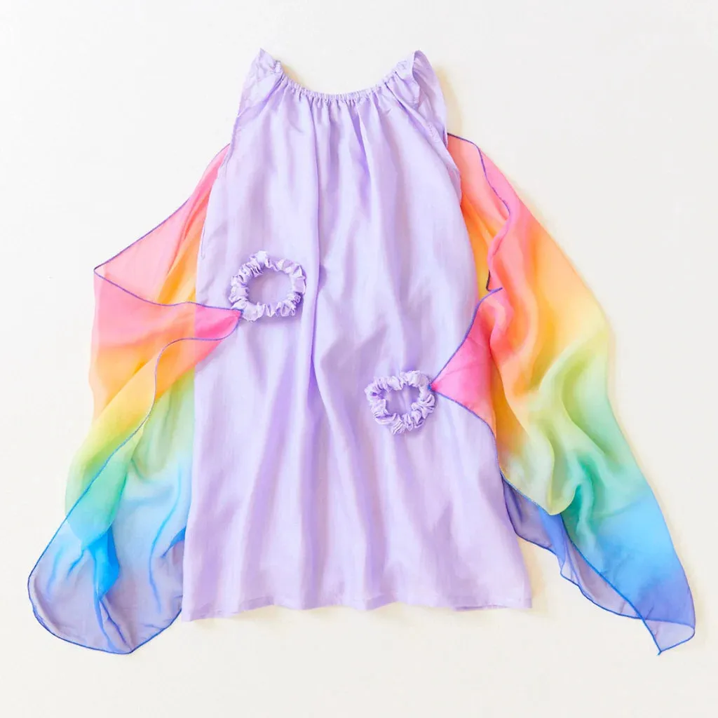 Sarah's Silks Lavendar & Rainbow Fairy Dress