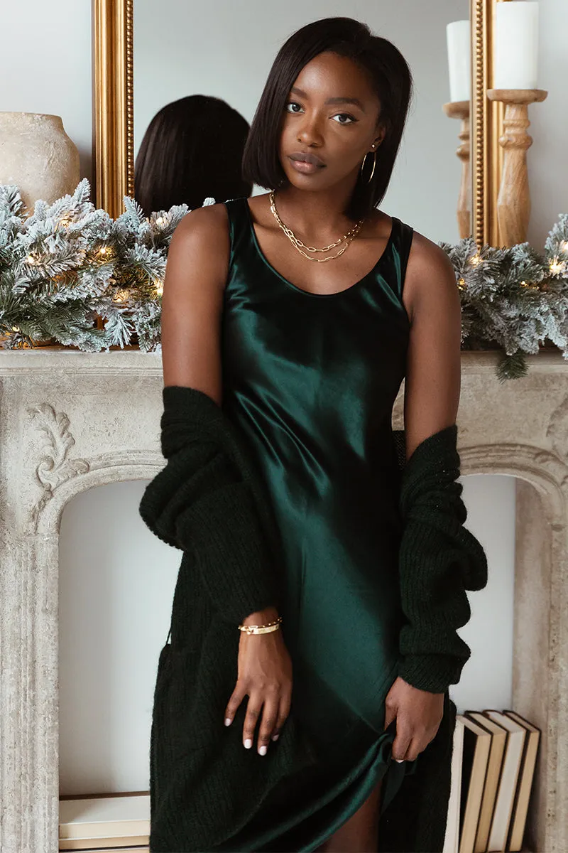 Talete Dress in Dark Green