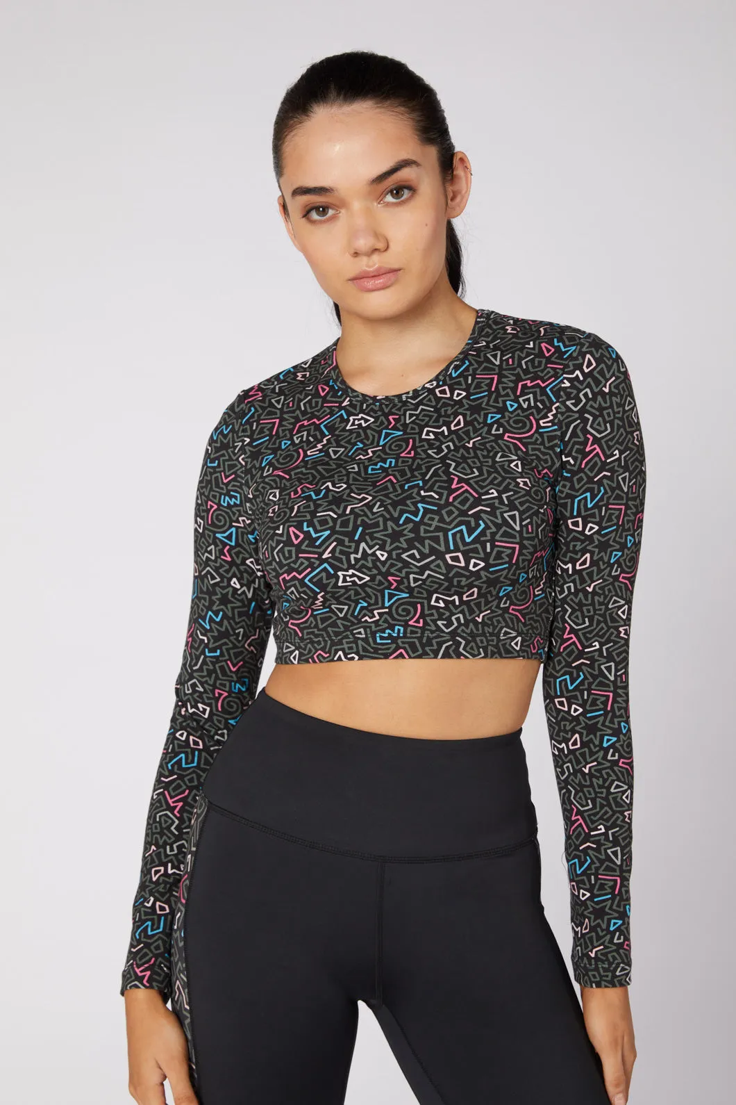 Twisting Printed Crop Top