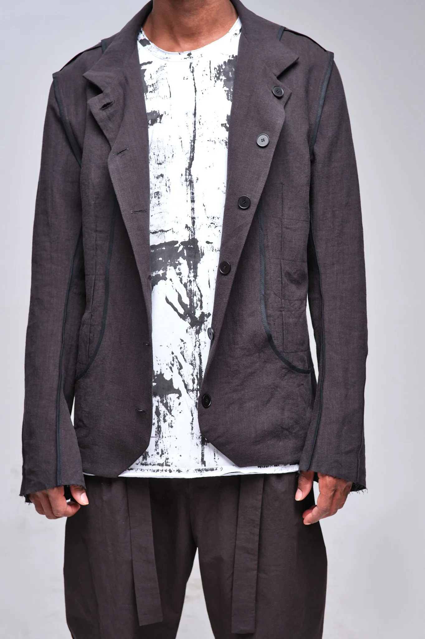 Two Sides Textured Hemp Jacket