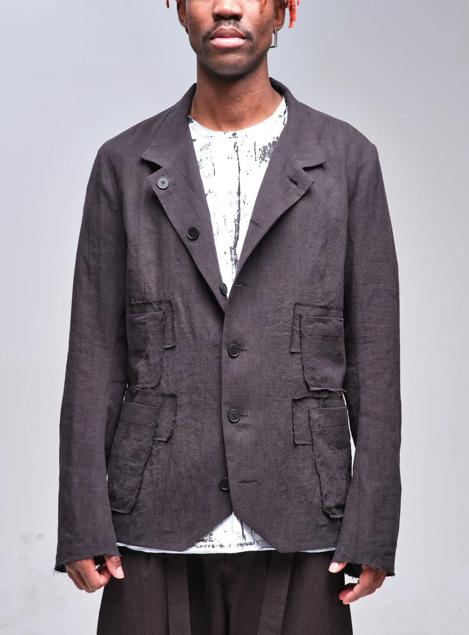 Two Sides Textured Hemp Jacket