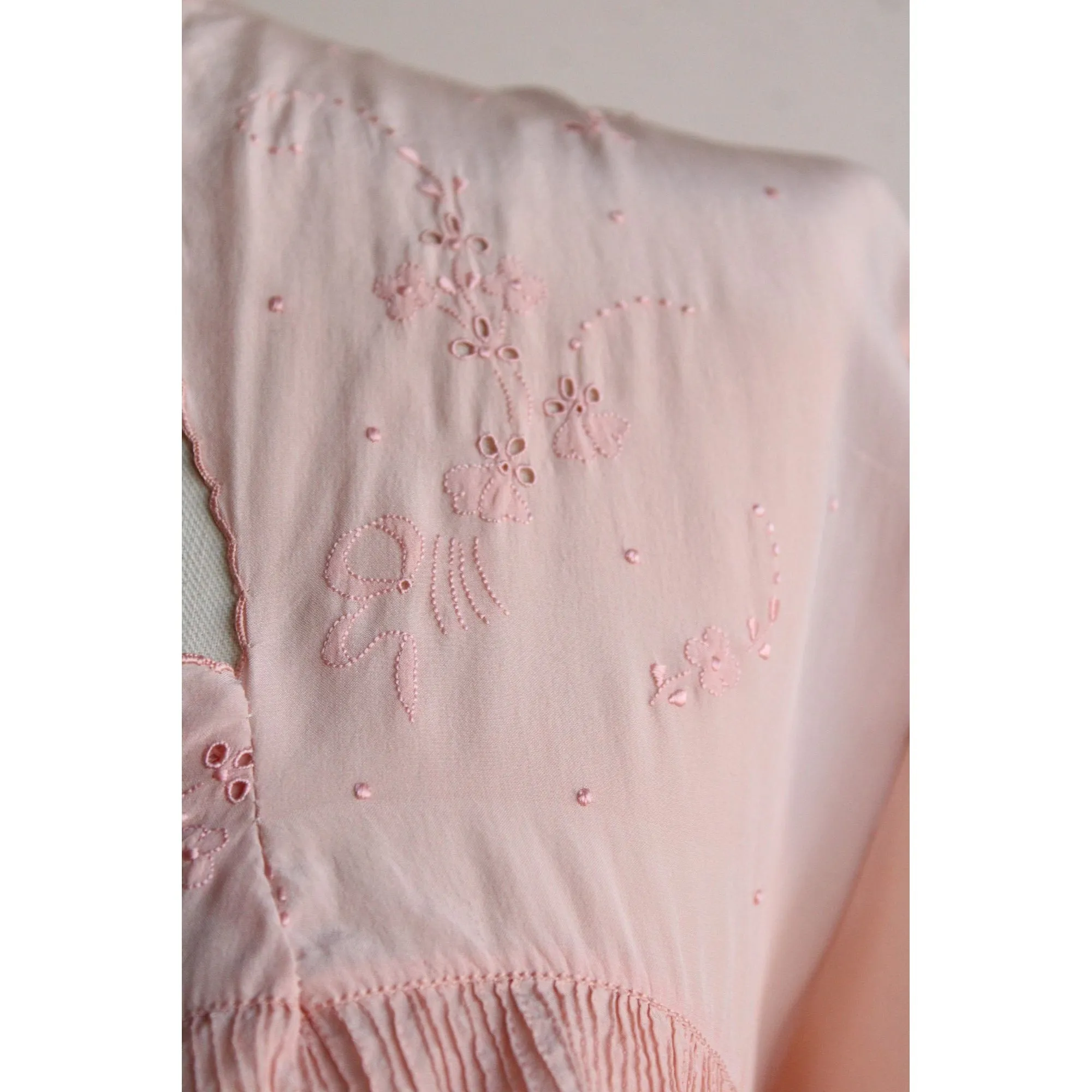 Vintage 1940s Ballet Pink Silk Dress