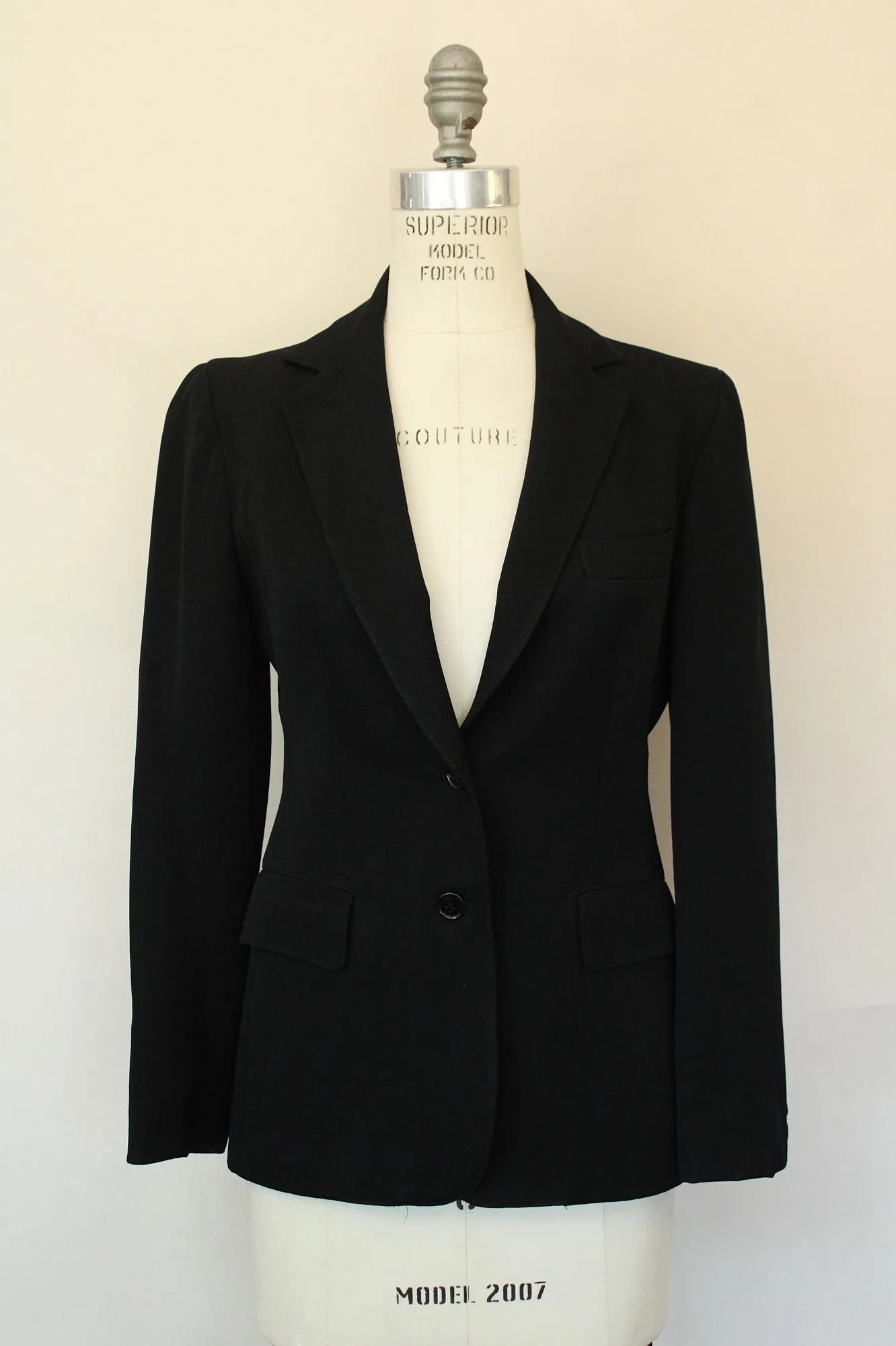 Vintage 1980s Evan Picone Black Blazer