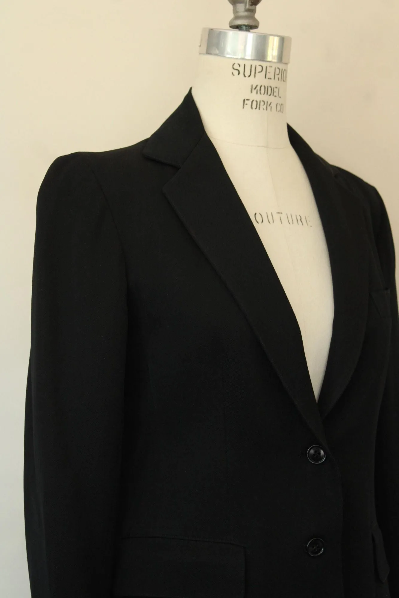 Vintage 1980s Evan Picone Black Blazer